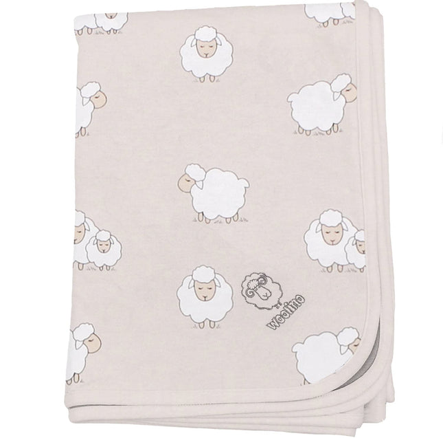 Woolino Toddler Blanket, Merino Wool, 4 Season Dream Blanket, 52.5” x 40”, Sheep 