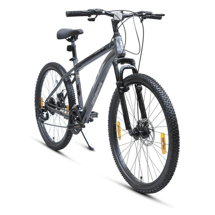 XCi Swagger Pro Mountain Bike | 26-Inch Tyres | 21-Speed Shimano Gears | Tuf Shox Suspension| Mechanical Disc Brakes | Youth 12+ Years |17-Inch Ultra Light Steel Frame | Black Grey 