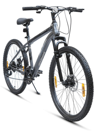 XCi Swagger Pro Mountain Bike | 26-Inch Tyres | 21-Speed Shimano Gears | Tuf Shox Suspension| Mechanical Disc Brakes | Youth 12+ Years |17-Inch Ultra Light Steel Frame | Black Grey 