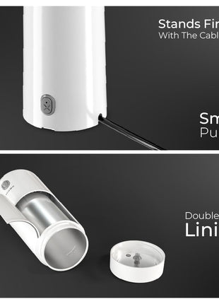 XECH Electric Kettle For Travel Hot Water Mini Kettle In-Built Cable Portable Bottle Design 300W Heating Element to Boil Water and Prepare Tea Coffee without Milk Small Kettles (Hydroboil Lite) 