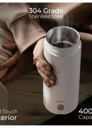 XECH Electric Kettle For Travel Hot Water Mini Kettle In-Built Cable Portable Bottle Design 300W Heating Element to Boil Water and Prepare Tea Coffee without Milk Small Kettles (Hydroboil Lite) 