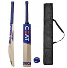 XTROKE Popular Willow Cricket Bat for Men's and Adult All Tennis Ball Full Size (Natural, Bat with Ball & Bat Cover Full Size), Wood, Multicolour 