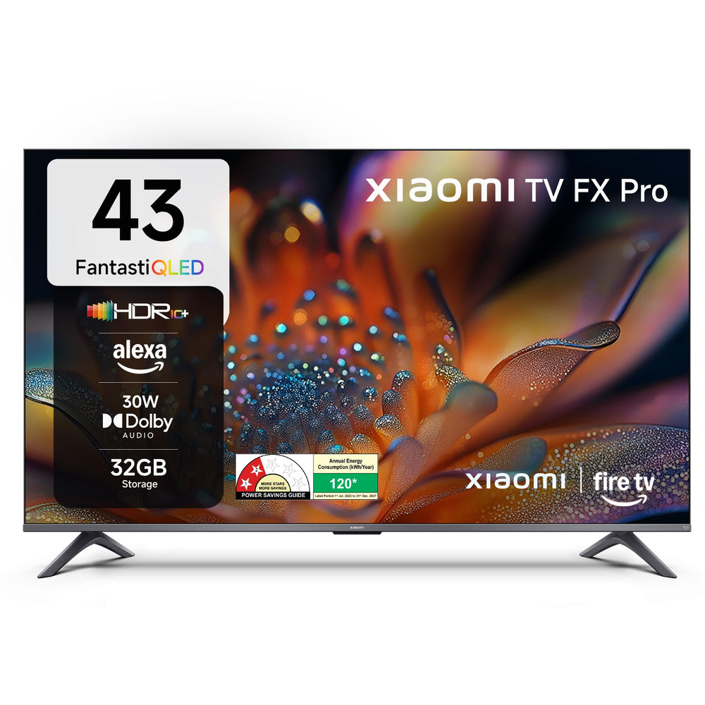 Xiaomi 108 cm (43 inch) FX Pro QLED Ultra HD 4K Smart Fire TV L43MB-FPIN price under 30000