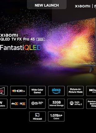 Xiaomi 108 cm (43 inch) FX Pro QLED Ultra HD 4K Smart Fire TV L43MB-FPIN 