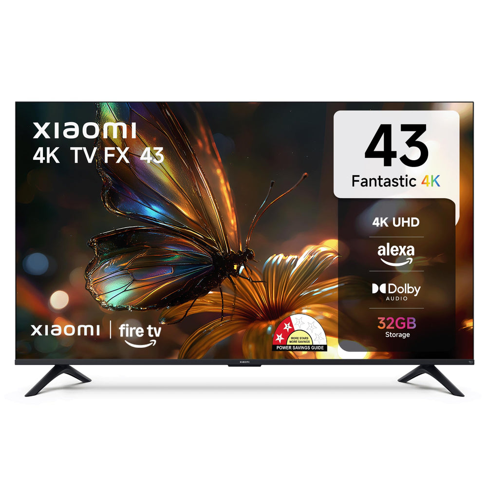 Xiaomi 108 cm (43 inch) FX Ultra HD 4K Smart LED Fire TV L43MB-FIN price under 30000