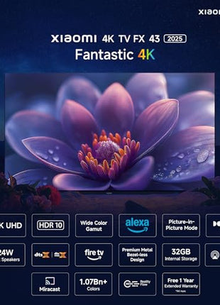 Xiaomi 108 cm (43 inch) FX Ultra HD 4K Smart LED Fire TV L43MB-FIN 