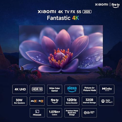 Xiaomi 138 cm (55 inch) FX Ultra HD 4K Smart LED Fire TV L55MB-FIN 