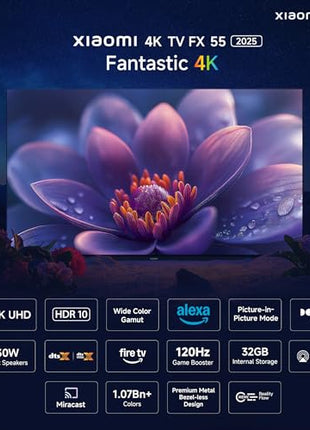 Xiaomi 138 cm (55 inch) FX Ultra HD 4K Smart LED Fire TV L55MB-FIN 