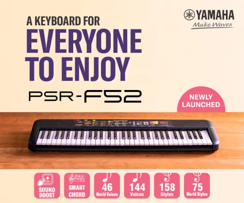YAMAHA Psr-F52 Portable Keyboard With 61 Keys 