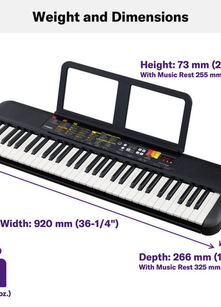 YAMAHA Psr-F52 Portable Keyboard With 61 Keys 