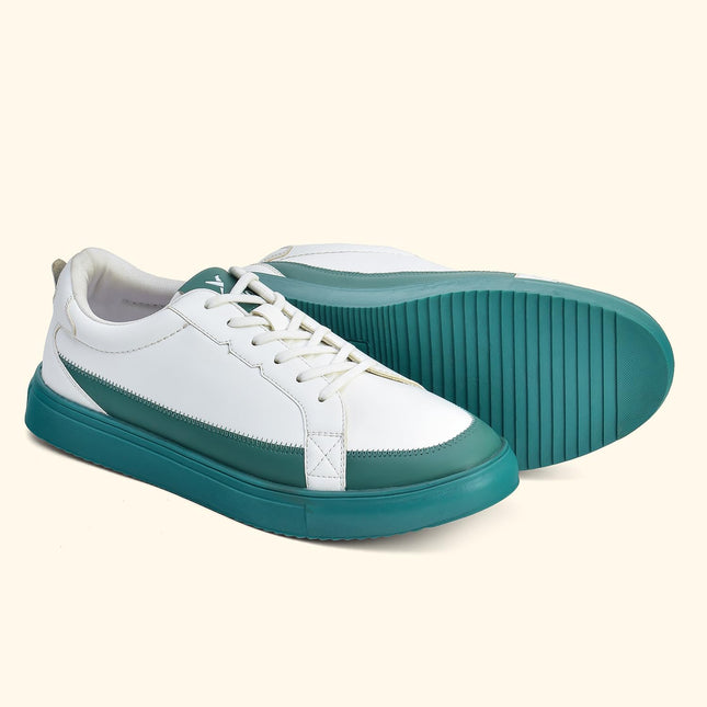 YOHO Halo Men’s Premium Dual-Tone Slip-On Sneakers | Green - UK 8 