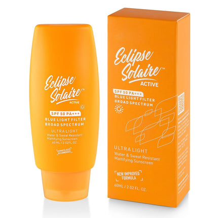 YUDERMA Eclipse Solaire Active Mattifying Sunscreen SPF 50 PA+++ | No White Cast | UVA/B, Blue Light Protection | Non-Greasy | All Skin Types 60ml 