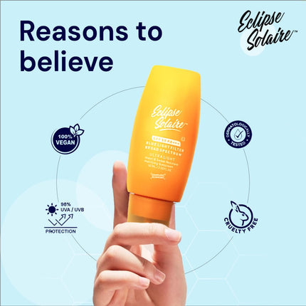 YUDERMA Eclipse Solaire Active Mattifying Sunscreen SPF 50 PA+++ | No White Cast | UVA/B, Blue Light Protection | Non-Greasy | All Skin Types 60ml 