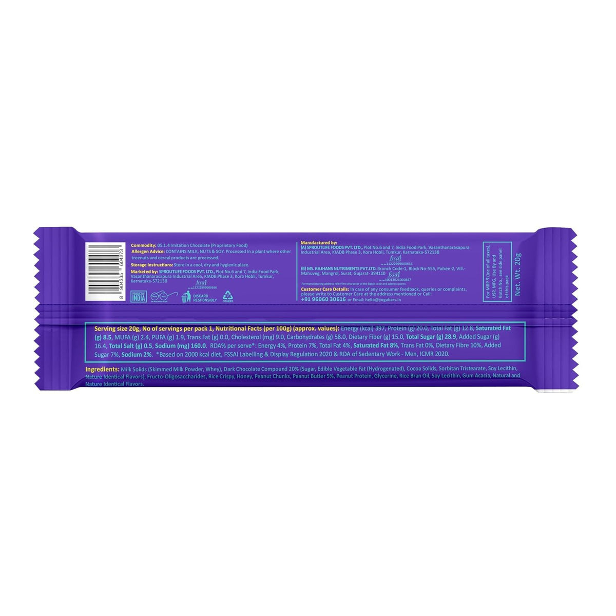 Yoga Bar Protein Minis Combo | Choco Peanut Butter + Coffee Crush | High Protein Snack Bars | 24 Pieces Each | 86g Protein per Pack | Healthy Snack | New Launch 