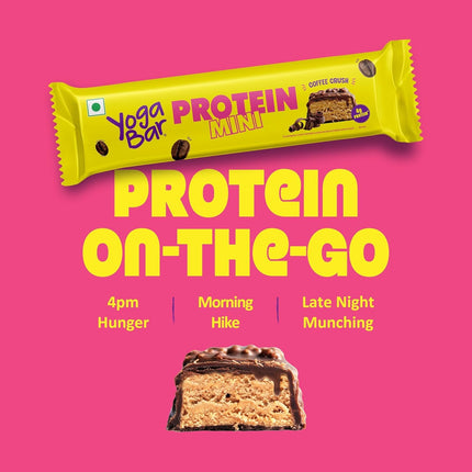 Yoga Bar Protein Minis Combo | Choco Peanut Butter + Coffee Crush | High Protein Snack Bars | 24 Pieces Each | 86g Protein per Pack | Healthy Snack | New Launch 