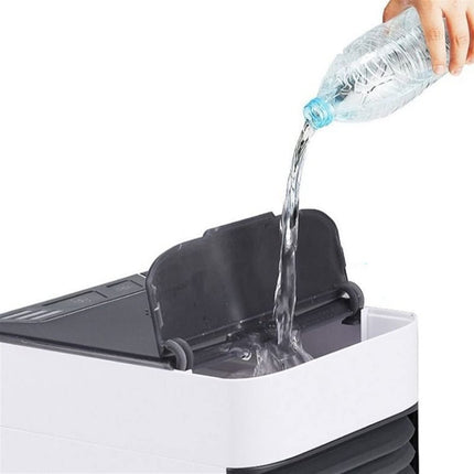 ZAPORA Mini Air Conditioner - Portable, Oscillating Desk Air Conditioner - White - Personal - 3 Speeds - Residential Use 