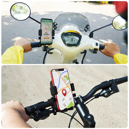 ZEBRONICS New Launch BMH100, Bike Smartphones Mobile Holder, Upto 6.8 Inches, 360° Rotatable, One Press Lock and Release, Stable and Secure, Anti-Skid Silicone Pads, for Maps & Navigation 