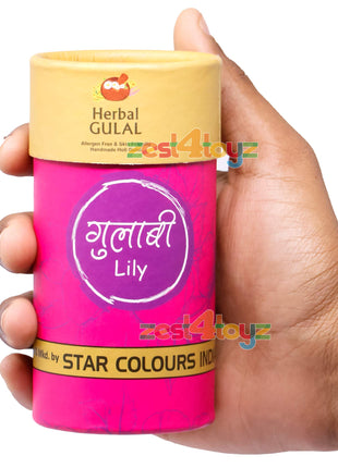 Zest 4 Toyz Non-Toxic Perfumed Herbal Gulal for Holi Celebration, Skin Friendly, Natural Fragrance Handmade Holi Gulal (80 Grm, Assorted Colour) - Pack of 3 