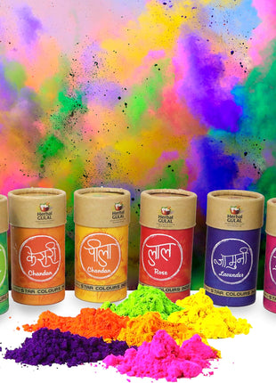 Zest 4 Toyz Non-Toxic Perfumed Herbal Gulal for Holi Celebration, Skin Friendly, Natural Fragrance Handmade Holi Gulal (80 Grm, Assorted Colour) - Pack of 3 