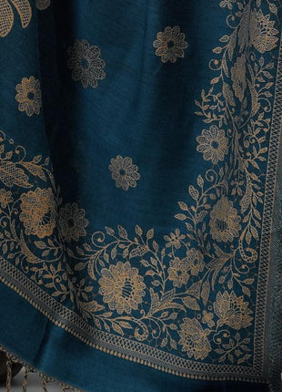 Zingle Women's Kashmiri Warm Woolen Shawl, Printed Desgin, Reversable Shawl, Funda desgin, Pashmina Thread| Winter Wear|Handloom Desgin| 