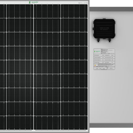 ZunSolar 110 Watt 12 Volt Mono PERC Solar Panel 
