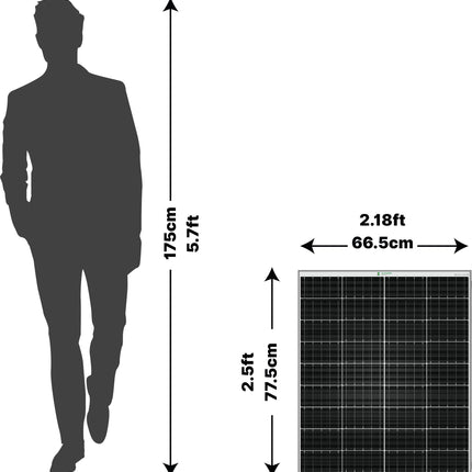 ZunSolar 110 Watt 12 Volt Mono PERC Solar Panel 