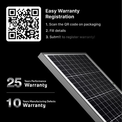 ZunSolar 200 Watt 12V Mono PERC Solar Panel 