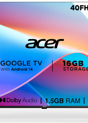 acer 100 cm (40 inches) I Pro Series Full HD Smart LED Google TV AR40FDIGU2841AT (Black) 