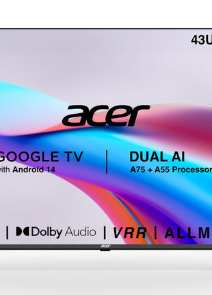 acer 109 cm (43 inches) I Pro Series 4K Ultra HD LED Smart Google TV AR43UDIGU2875AT (Black) 