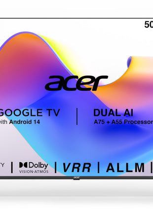 acer 126 cm (50 inches) I Pro Series 4K Ultra HD LED Smart Google TV AR50UDIGU2875AT (Black) 