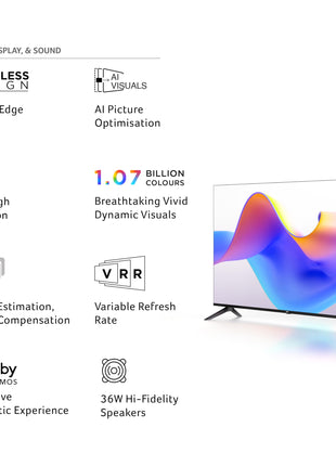 acer 126 cm (50 inches) I Pro Series 4K Ultra HD LED Smart Google TV AR50UDIGU2875AT (Black) 