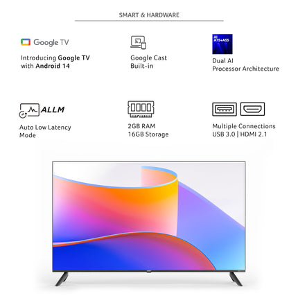 acer 139 cm (55 inches) I Pro Series 4K Ultra HD LED Smart Google TV AR55UDIGU2875AT (Black) 