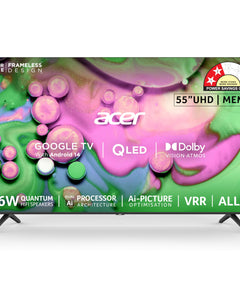acer 139 cm (55 inches) V PRO Series 4K Ultra HD Smart QLED Google TV AR55QDQGR2851AD 