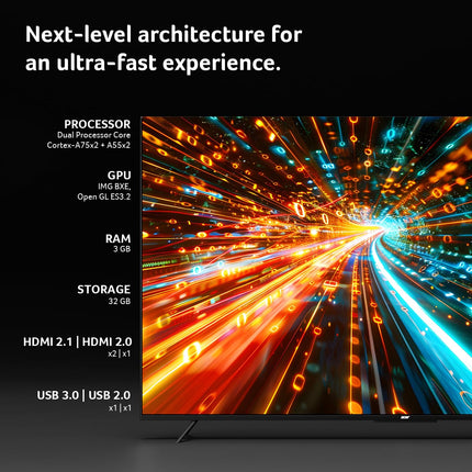 acer 164 cm (65 inches) M Series 4K Ultra HD Smart QLED Mini LED Google TV AR65UDMGR2885AT (Black) 