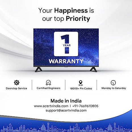 acer 189 cm (75 inches) Advanced I Series 4K Ultra HD Smart LED Google TV AR75GR2851UDFL (Black) 