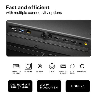 acer 189 cm (75 inches) Advanced I Series 4K Ultra HD Smart LED Google TV AR75GR2851UDFL (Black) 