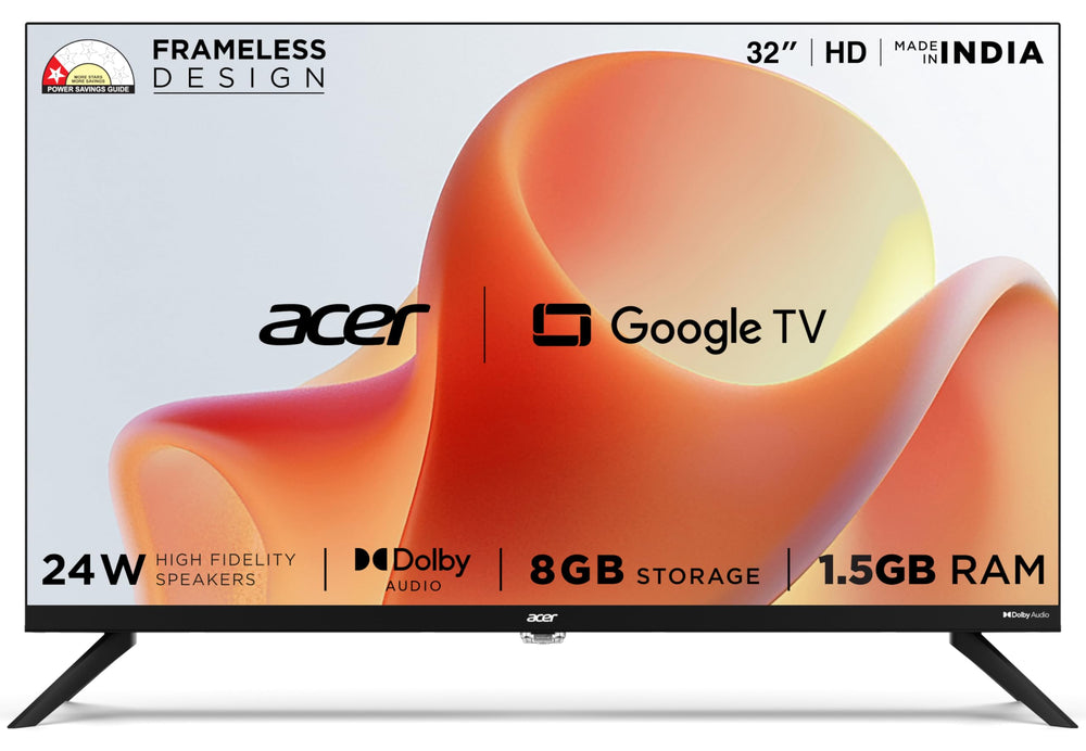 acer 80 cm (32 inches) G Plus Series HD Ready LED Smart Google TV AR32HDGGR2841AD