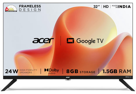 acer 80 cm (32 inches) G Plus Series HD Ready LED Smart Google TV AR32HDGGR2841AD 