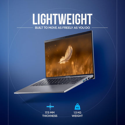 acer Aspire Go 14, Intel Core Ultra 5 125H (14th Gen),16GB DDR5 RAM/1TB SSD, WUXGA IPS, 14.0"/35.56 cm, Win 11, MS Office, Steel Gray, 1.5 kg, AG14-71M,Backlit Keyboard, AI Powered Premium Laptop 