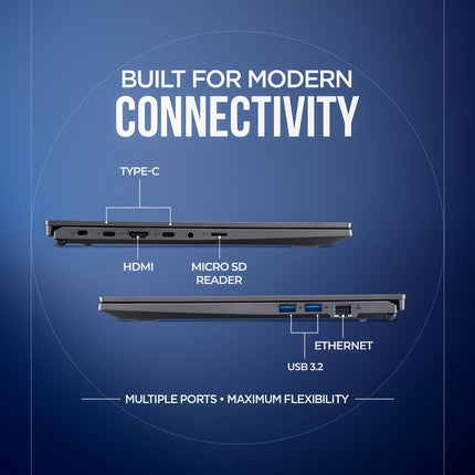 acer Aspire Go 14, Intel Core Ultra 5 125H (14th Gen),16GB DDR5 RAM/512GB SSD, WUXGA IPS, 14.0"/35.56 cm, Win 11, MS Office, Steel Gray, 1.5 kg, AG14-71M,Backlit Keyboard, AI Powered Premium Laptop 