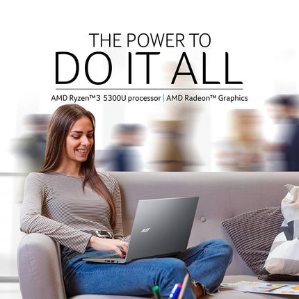 acer Aspire Lite (2025) AMD Ryzen 3 Quad Core 5300U - (16 GB/512 GB SSD/AMD Radeon Graphics/Windows 11 Home) AL15-41 Thin and Light Laptop (15.6 Inch FHD, Steel Grey, 1.5 Kg/MS Office 2021 