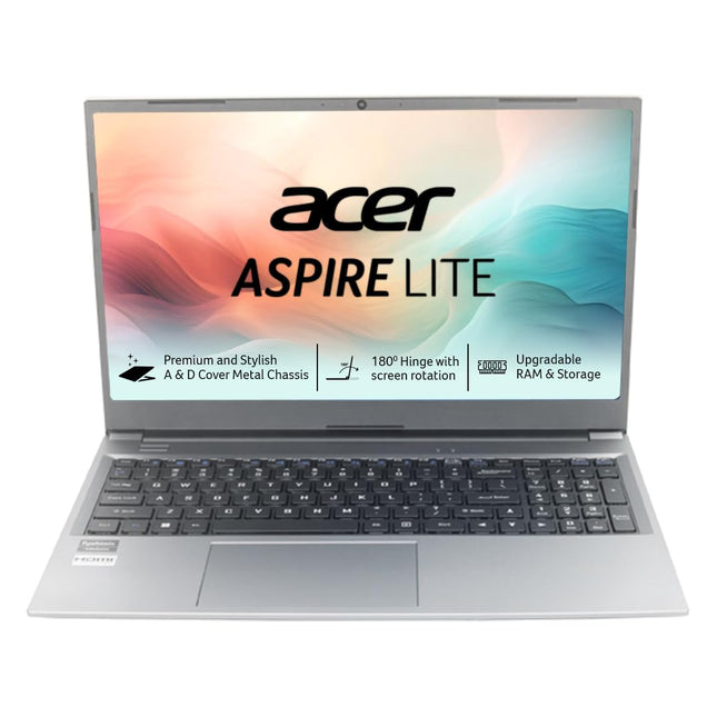 acer Aspire Lite, AMD Ryzen 3 5300U Processor, 16 GB RAM, 512GB SSD, Full HD, 15.6"/39.62cm, Windows 11 Home, Steel Gray, 1.59KG, AL15-41, Metal Body, Premium Thin and Light Laptop 