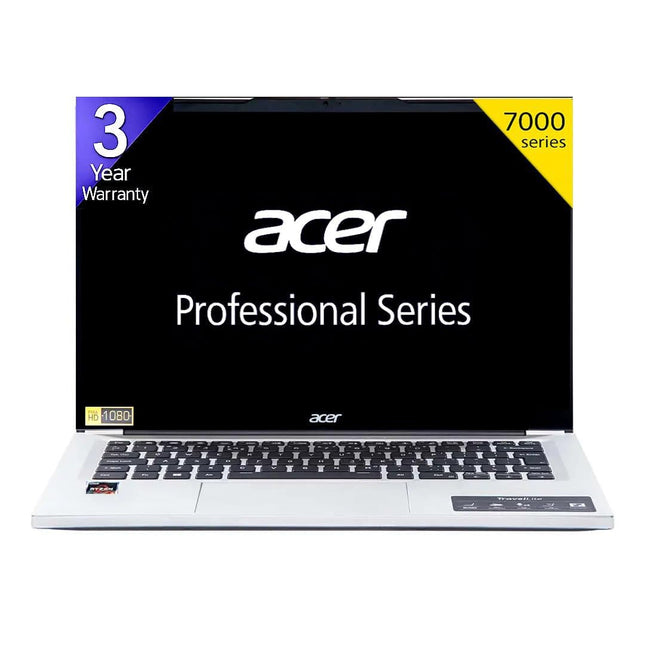 acer Professional14[New Launch], AMD Ryzen5 7430U Turbo Boost, 16GB DDR4, 512GB SSD, Win11 Pro, MSO21, 3 Year Warranty, IPS 14" FHD HDR Laptop, Metal Body, Anti Virus 