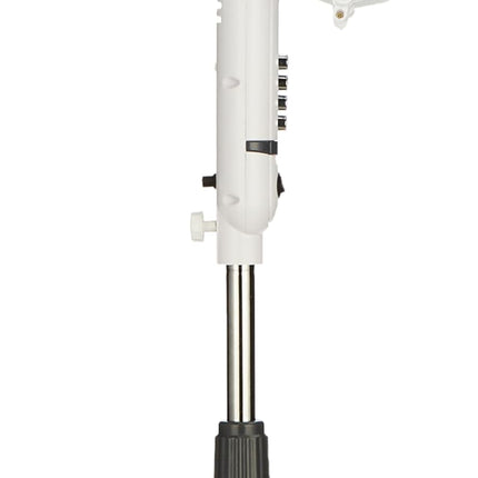amazon basics High-Speed Oscillating Pedestal Fan I 3 Adjustable Fan Speeds | Rust Resistant Body, Adjustable Length | RPM 2200 | 400mm Sweep Length (White) 