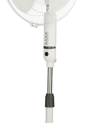 amazon basics High-Speed Oscillating Pedestal Fan I 3 Adjustable Fan Speeds | Rust Resistant Body, Adjustable Length | RPM 2200 | 400mm Sweep Length (White) 