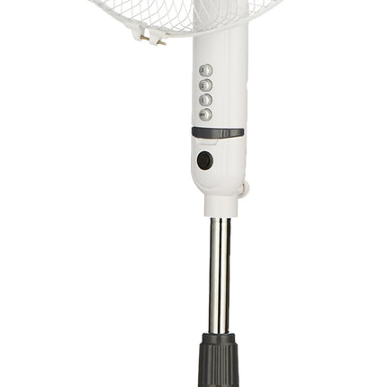 amazon basics High-Speed Oscillating Pedestal Fan I 3 Adjustable Fan Speeds | Rust Resistant Body, Adjustable Length | RPM 2200 | 400mm Sweep Length (White) 