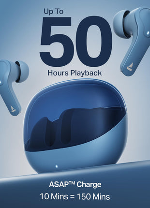 boAt 2025 Launch Airdopes Plus 311,Glass Design,ENx Tech,50 H Battery, Fast Charge, Stream Ad Free Music via App Support, Bluetooth Earbuds, TWS Ear Buds Wireless Earphones with mic (Midnight Black) 