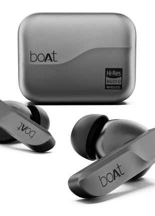 boAt Airdopes 800 HiDef, Hi-Res Audio LDAC, 4Mic ENx, App Support, ASAP Charge, IPX5, Low Latency, Dual Pairing, BTv5.3, Bluetooth TWS in Ear Earbuds Wireless Earphones (Graphite Grey) 