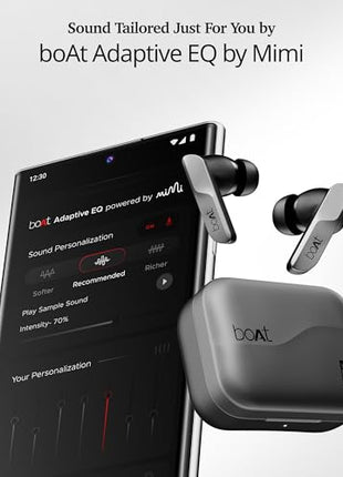 boAt Airdopes 800 HiDef, Hi-Res Audio LDAC, 4Mic ENx, App Support, ASAP Charge, IPX5, Low Latency, Dual Pairing, BTv5.3, Bluetooth TWS in Ear Earbuds Wireless Earphones (Graphite Grey) 