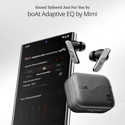 boAt Airdopes 800 HiDef, Hi-Res Audio LDAC, 4Mic ENx, App Support, ASAP Charge, IPX5, Low Latency, Dual Pairing, BTv5.3, Bluetooth TWS in Ear Earbuds Wireless Earphones (Graphite Grey) 